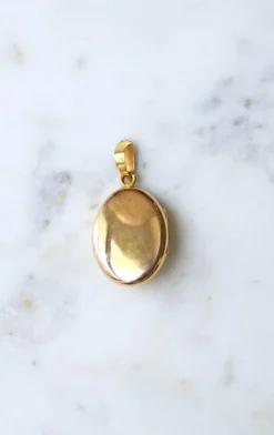 Médaillon ancien étoile or rose et or jaune, perles fines