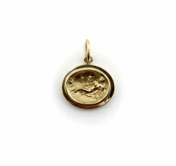 Médaillon Aphrodite Signature en or 14 carats de style classique