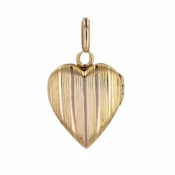 Médaillon coeur or rose