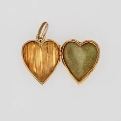 Médaillon coeur or rose