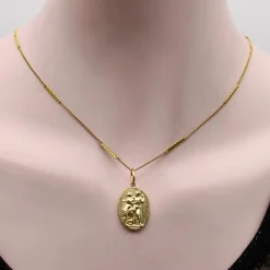 Médaillon de Vénus et Mars de renaissance classique de signature d'or