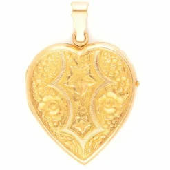 Médaillon en forme de coeur en or