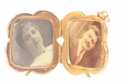 Médaillon porte-bonheur Art Nouveau Diamants