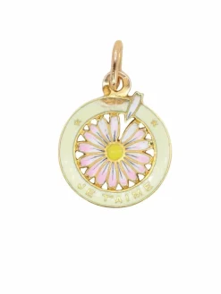 Medaille vintage Je t’aime or jaune émail