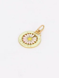 Medaille vintage Je t’aime or jaune émail
