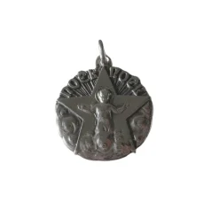 MELLERIO - Pendentif médaille Noël Etoile Argent