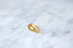 Mono boucle d'oreille ancienne or et pierre rose