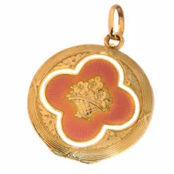 Or, Médaillon émaillé
