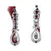 ORECCHINI en or blanc avec diamants et safran