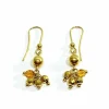 Paire de boucle d'oreilles en or et perles