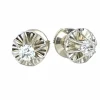 Paire de boucles d’oreilles en or blanc 18 carats et diamants