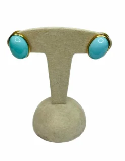 Paire de clip d'oreilles, or jaune, vers 1950