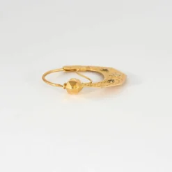 Paire de créole savoyarde, fin XIXéme, or jaune