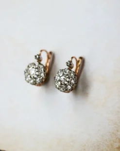Paire De Dormeuses Marguerite Or et Diamants