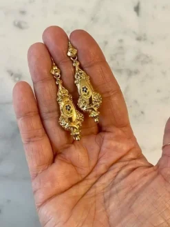 Paire de pendants d'oreilles Or jaune