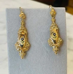 Paire de pendants d'oreilles Or jaune