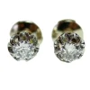 Paire de Puces d'Oreilles Anciennes Or blanc Diamants