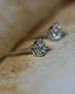 Paire Puces d'Oreilles Or Diamant