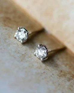 Paire Puces d'Oreilles Or Diamant