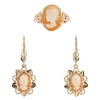 Parure bague et boucles d'oreilles camées