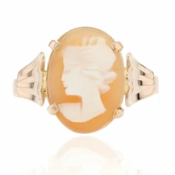Parure bague et boucles d'oreilles camées