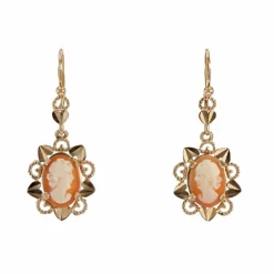 Parure bague et boucles d'oreilles camées