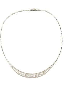 Parure or gris diamants