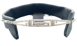 Parure or gris diamants
