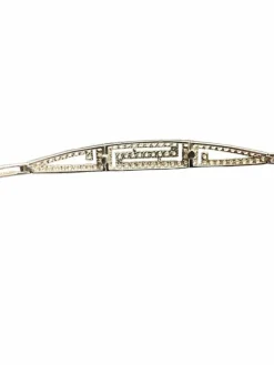 Parure or gris diamants