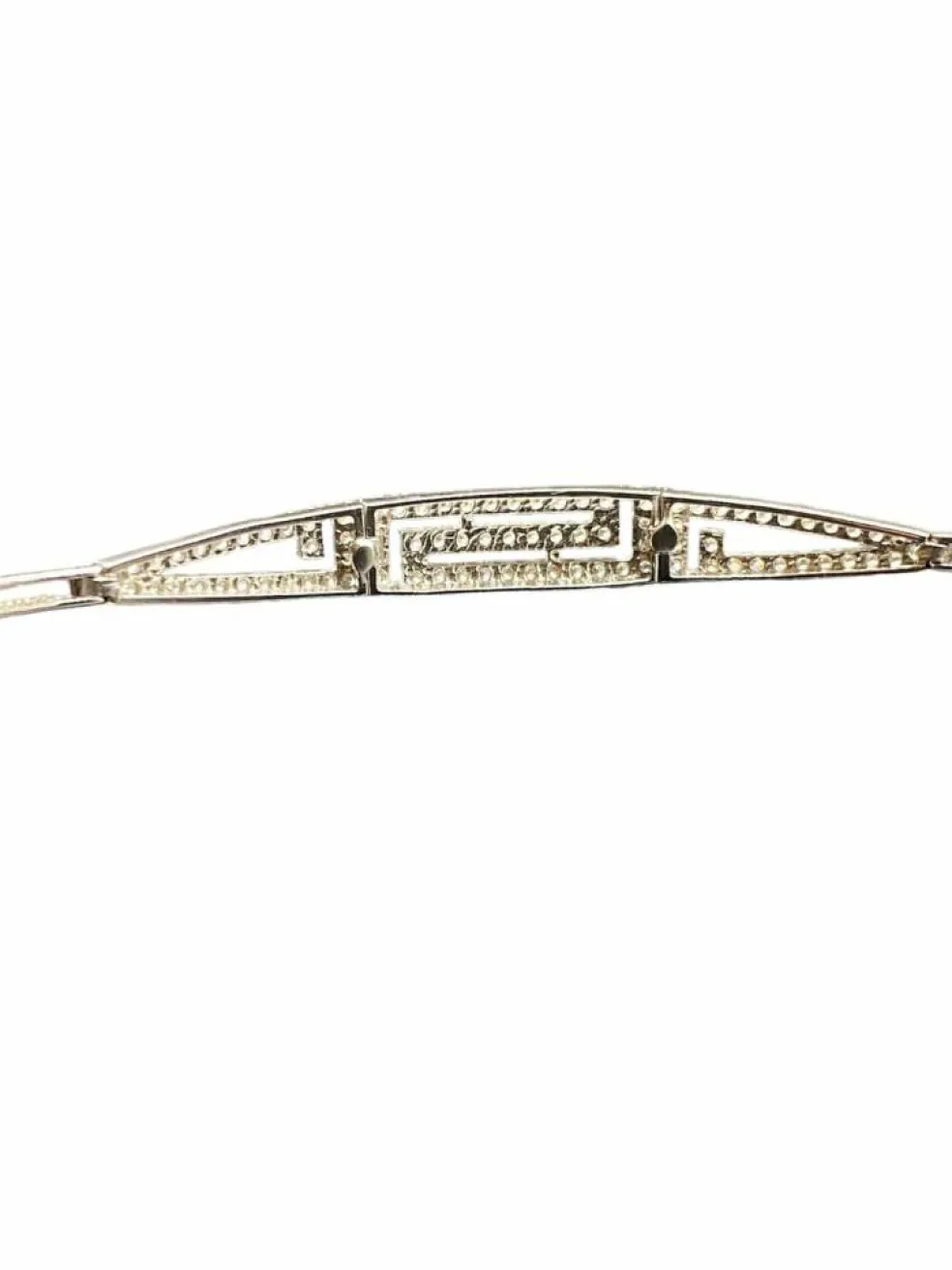 Parure or gris diamants