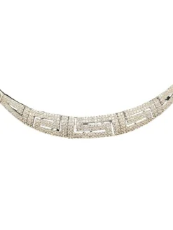 Parure or gris diamants
