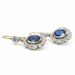 Pendantes diamant saphir