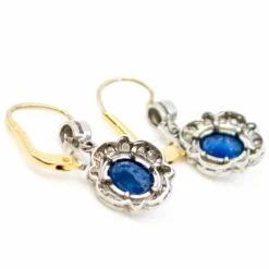 Pendantes diamant saphir