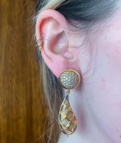 Pendants d'oreilles Clip Diamants