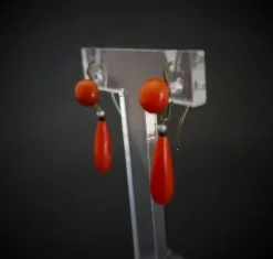 Pendants d'Oreilles Corail