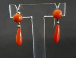 Pendants d'Oreilles Corail
