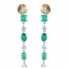Pendants d'oreilles Emeraudes Diamants