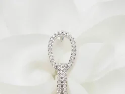 Pendants d'oreilles en or blanc, diamants et perles de culture