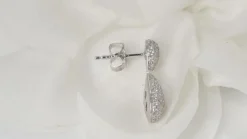 Pendants d'oreilles en or blanc et diamants