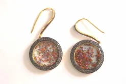 Pendants d'Oreilles en Vermeil et Saphirs