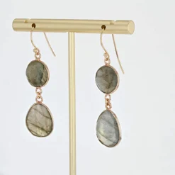 Pendants d'oreilles labradorites