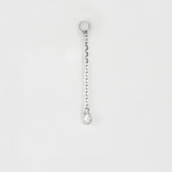 PENDANTS D'OREILLES OR BLANC DIAMANTS 2X0,20ct