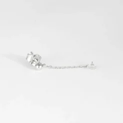 PENDANTS D'OREILLES OR BLANC DIAMANTS 2X0,20ct