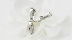 Pendants d'oreilles or blanc, citrines et diamants
