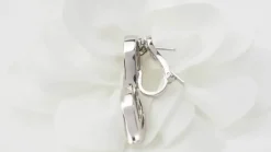 Pendants d'oreilles or blanc, citrines et diamants