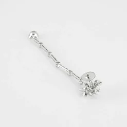 Pendants d'oreilles, or blanc et diamants