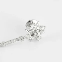 Pendants d'oreilles, or blanc et diamants