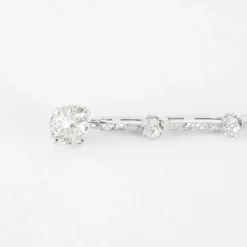 Pendants d'oreilles, or blanc et diamants