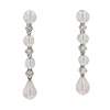 Pendants d'oreilles perles de culture et diamants