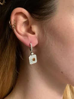 Pendants d'oreilles Square Fancy Diamonds